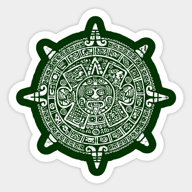 Calendario Azteca aztec calendar piedra del sol white design